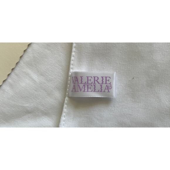 VALERIE AMELIA White Pink Ric Rack Trim Cotton Placemats 13x19 Set of 4 NEW - Picture 11 of 12